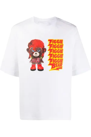 Neil Barrett Ziggie Bear T-shirt i bomuld med tryk