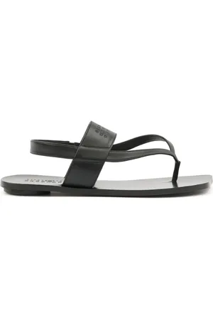 Maison Margiela Logo-prægede sandaler i læder