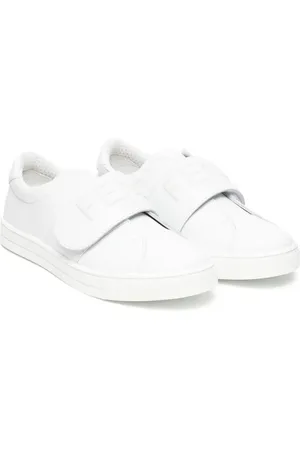 Fendi Sneakers i læder med logoprægning