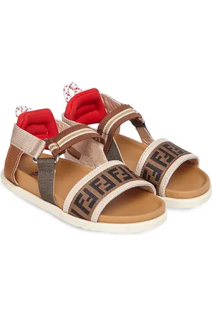 Fendi Sandaler med burrelukning og logotryk
