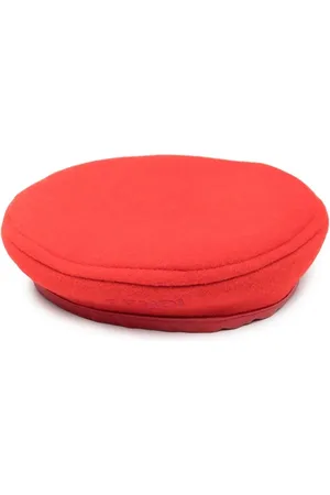 Fendi Beret i uld og silke med logotryk
