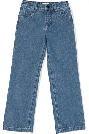 Fendi Jeans med lige pasform og broderet logo