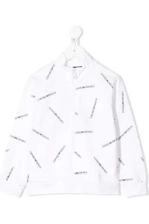 Emporio Armani Sweater med lynlås og logo