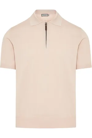 CANALI Polo med kort lynlås