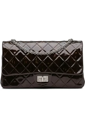 CHANEL Quiltet 2.55 Reissue Double Flap 227 skuldertaske med lakeret finish fra 2010-2011