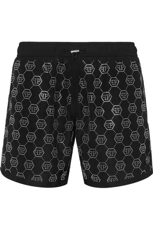 Philipp Plein Badeshorts med krystal-monogram