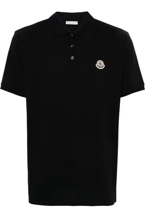 Moncler Polo i piqué med logo-applikation