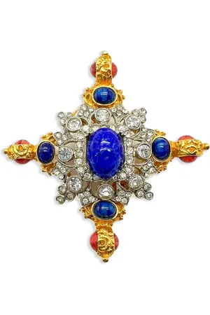 JENNIFER GIBSON JEWELLERY X Kenneth Lane cruciform-broche fra 1980