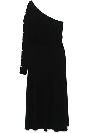 Elisabetta Franchi Mellemlang kjole med one-shoulder-snit
