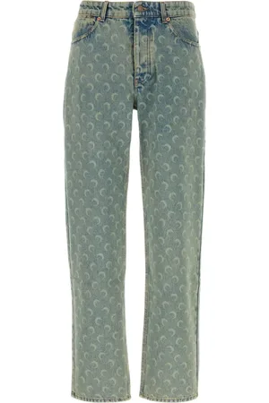 Marine Serre Jeans med tryk