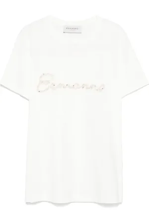 Ermanno Firenze T-shirt med logobroderi