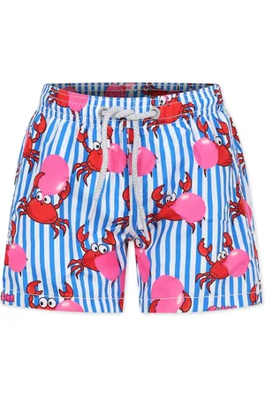 MC2 SAINT BARTH Stribede svømmeshorts med Big Babol-tryk