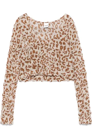 Nanushka Cropped top med grafisk tryk