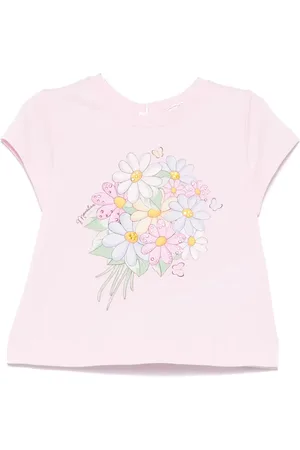 MONNALISA T-shirt i jersey med bukettryk