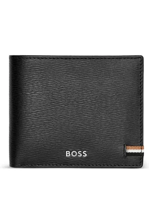 HUGO BOSS Læderpung med logotryk