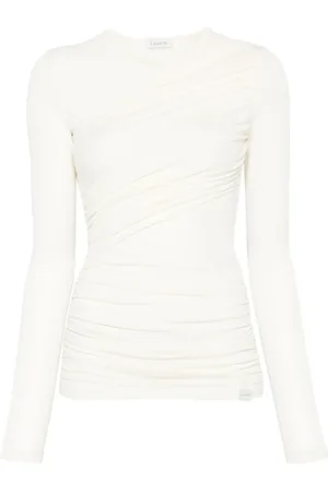 Lanvin Top med ruche-detalje