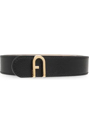 Furla Flow læderbælte med logospænde
