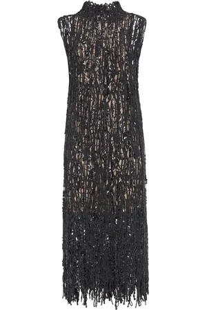 Brunello Cucinelli Dazzling Abstract kjole med broderi