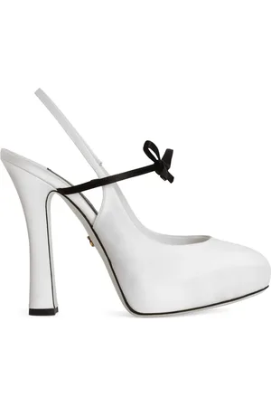 Dolce & Gabbana 105mm pumps i satin med ankelrem