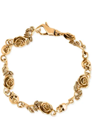 EMANUELE BICOCCHI Armbånd med rose og dødningehovedmotiv