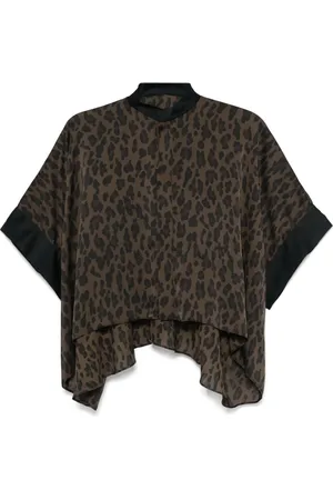 SACAI Bluse med leopardtryk