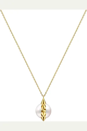 Tasaki Collection Line Danger-halskæde i 18 karat guld med nitte-vedhæng