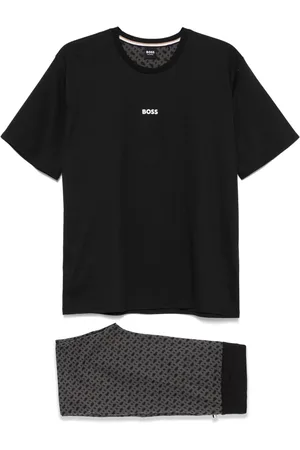 HUGO BOSS Pyjamassæt med monogrammønster