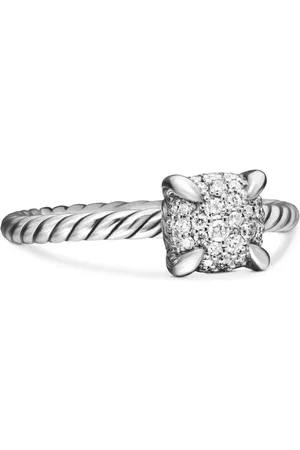 David Yurman Petite Châtelaine-ring i sterlingsølv med diamant
