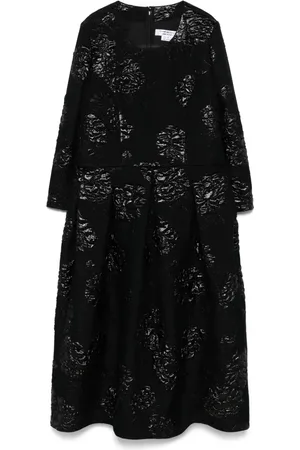 Comme des Garçons Mellemlang kjole med blomstertryk