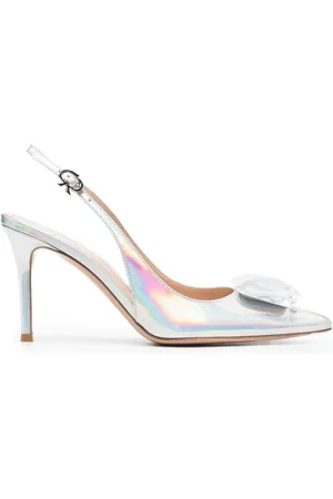 Gianvito Rossi Spidse pumps med metallisk finish