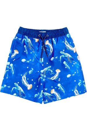SOLISWIM KIDS Badeshorts med skildpaddetryk