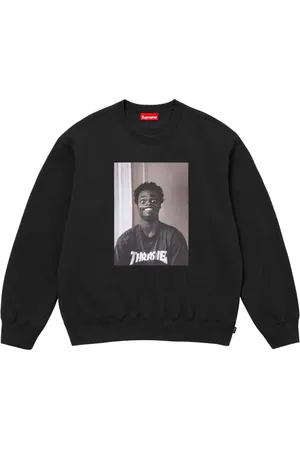 Supreme X Thrasher "Black" sweatshirt med rund hals