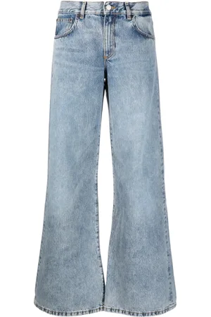 Jeanerica Kyoto jeans med brede ben og logomærke