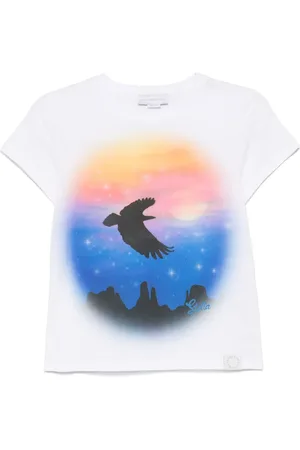 Stella McCartney T-shirt med fugletryk