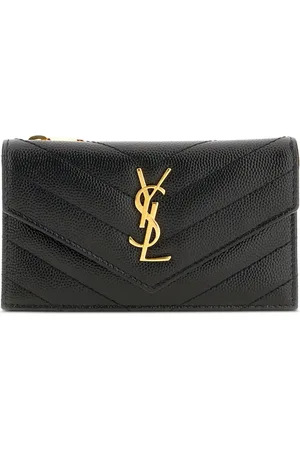Saint Laurent Chevron-præget kortholder