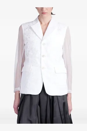 Comme des Garçons Halvgennemsigtig blazer med paneler