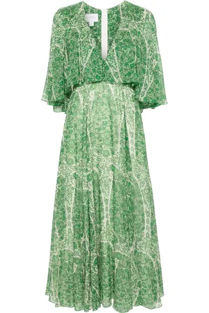 Giambattista Valli Midi-kjole med botanisk tryk
