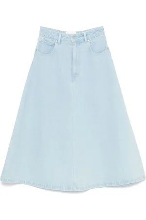 Nanushka Mellemlang nederdel i denim