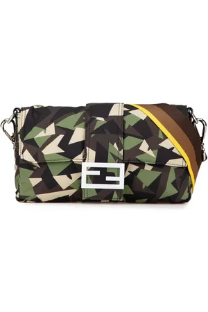 Fendi Camouflage Convertible Baguette satchel-taske i nylon fra 2000-2024