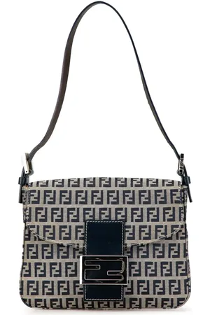 Fendi Flap skuldertaske i kanvas med Zucchino-mønster fra 2000-2010