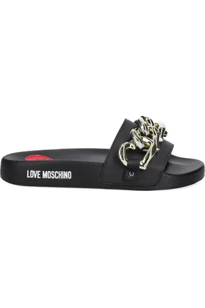 Moschino Flade sandaler med kædedetalje