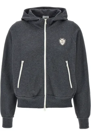 Brunello Cucinelli Hættetrøje med logo-applikation
