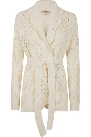 Twin-Set Strikket cardigan med bælte