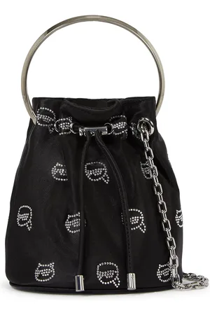 Karl Lagerfeld Ikon bucket-taske med rhinstenudsmykning