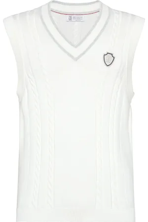 Brunello Cucinelli Kabelstrikket vest