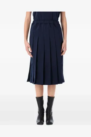 Comme des Garçons Plisseret mellemlang nederdel