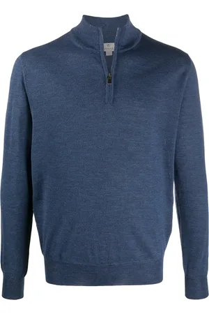 CANALI Pullover med lynlås og høj hals