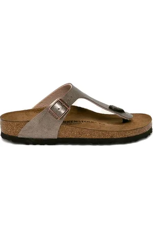 Birkenstock Metalliske sandaler med rem
