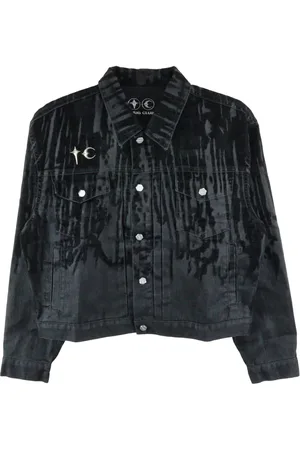THUG CLUB Denimjakke med laserdesign