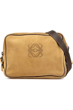 Loewe Anagram crossbody-taske i ruskind fra det 20. århundrede